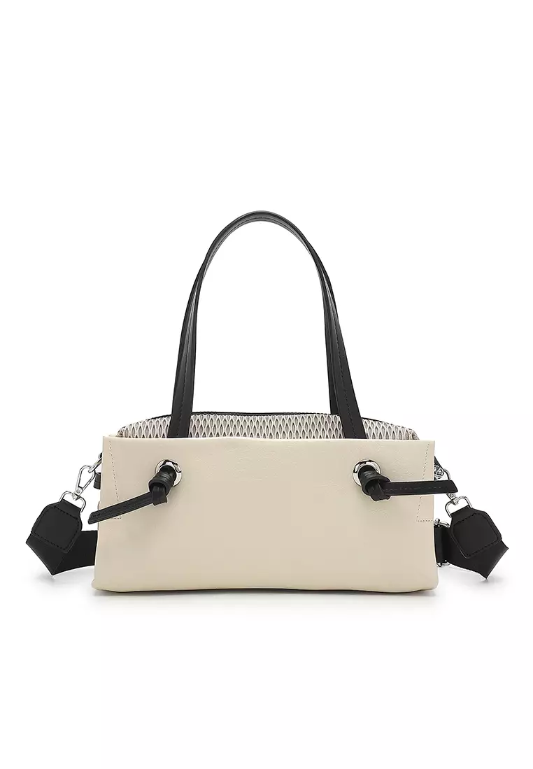 Women's Top Handle Bag / Sling Bag / Crossbody Bag - Beige
