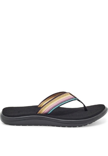 Teva TEVA WOMEN VOYA FLIP - ANTIGUOUS BLACK MULTI | ZALORA Malaysia