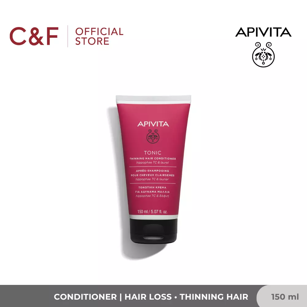 Apivita Tonic Thinning Hair Conditioner 150 ml | Perawatan Conditioner Rambut Natural Non SLS Menghidrasi Memperkuat Anti Patah Menambah Volume