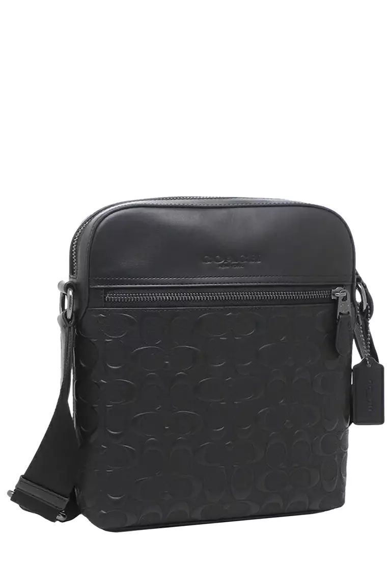 Houston flight bag top in signature leather