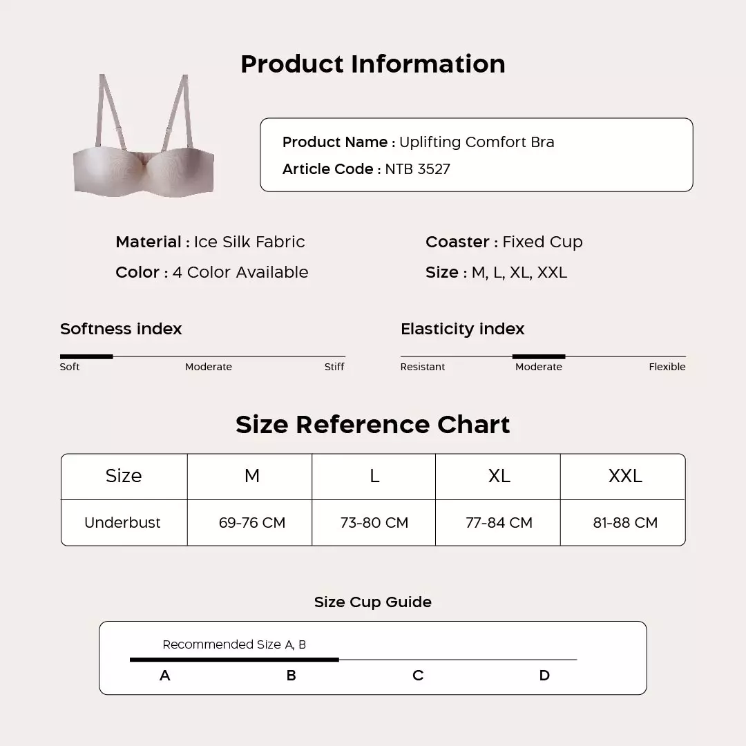 Nathalie 3D Push-Up Strapless NTB 3527 - Beige