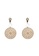 Sunnydaysweety gold Hollow and Carved Round Metal Earrings CA060303 BDA76AC28E5AF3GS_1