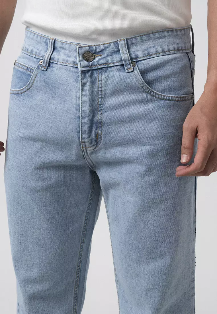 Straight Slim Fit Premium Jeans - Light Indigo