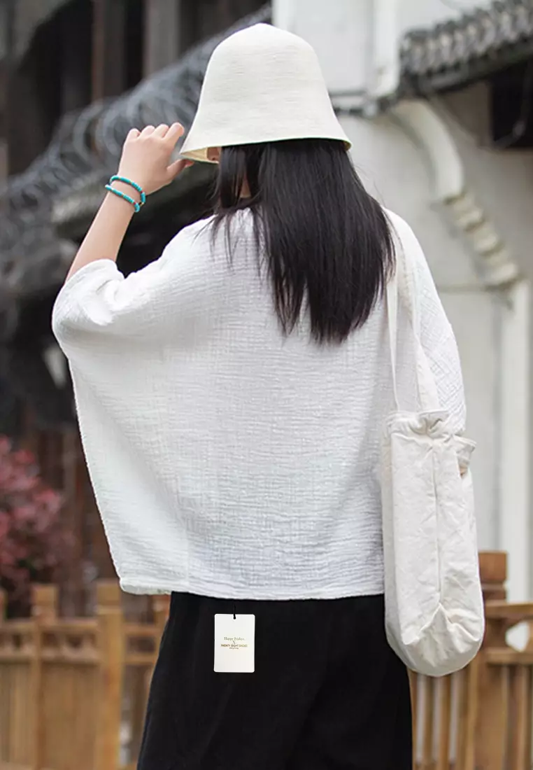 雙層竹節紋圓領T恤 BXF2524