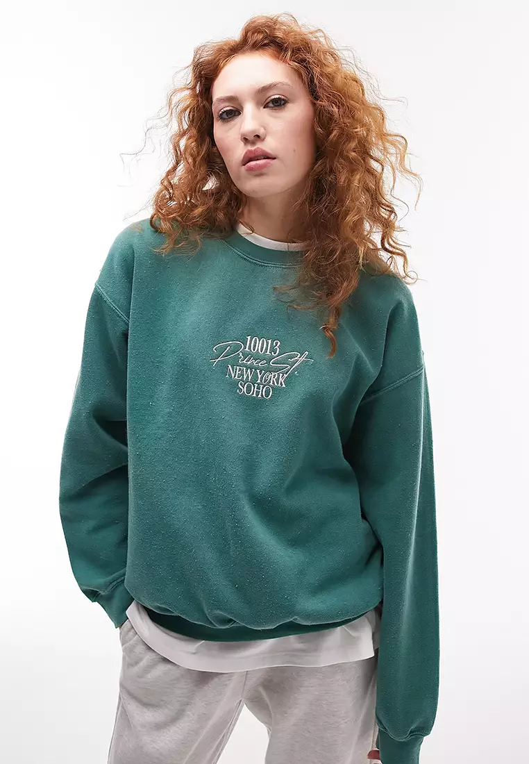 Buy TOPSHOP Graphic Vintage Wash Sweater Online ZALORA Malaysia