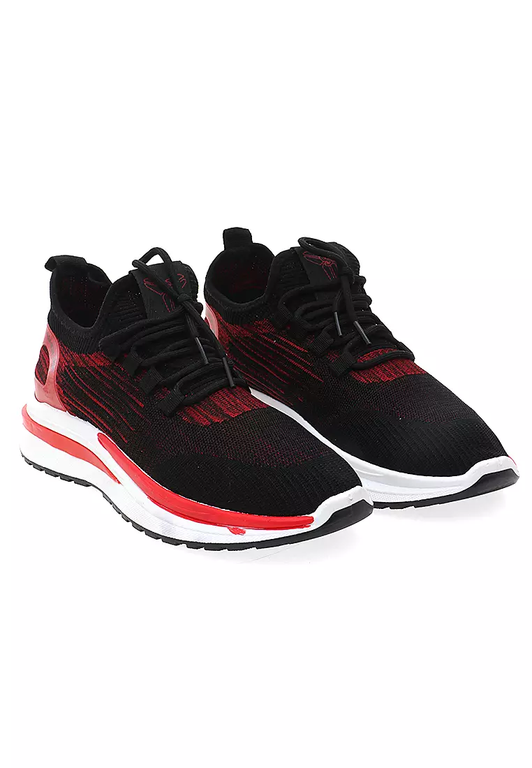 Chayton Sepatu Olahraga Pria Sneakers Casual Sport Shoes Material Synthetic ORIGINAL - Red Black