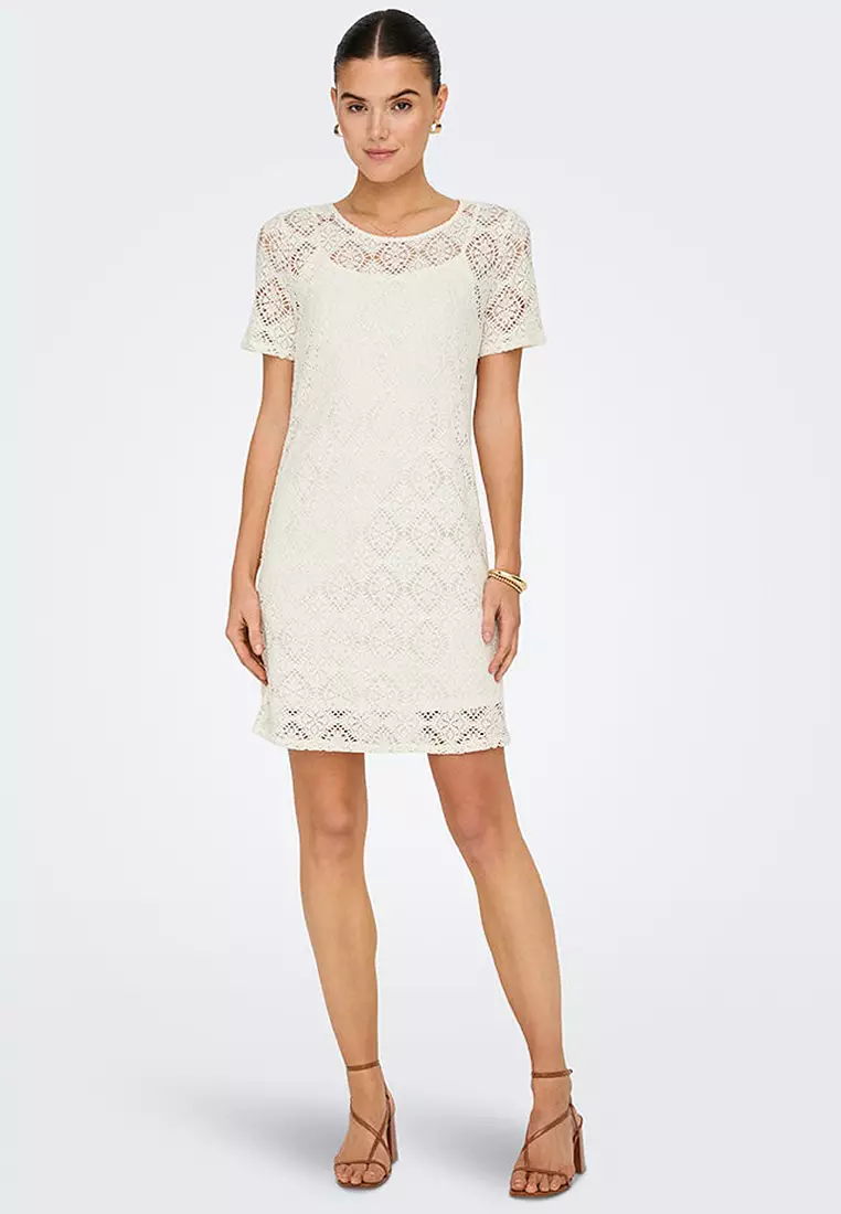 Short Sleeve Lace Dress