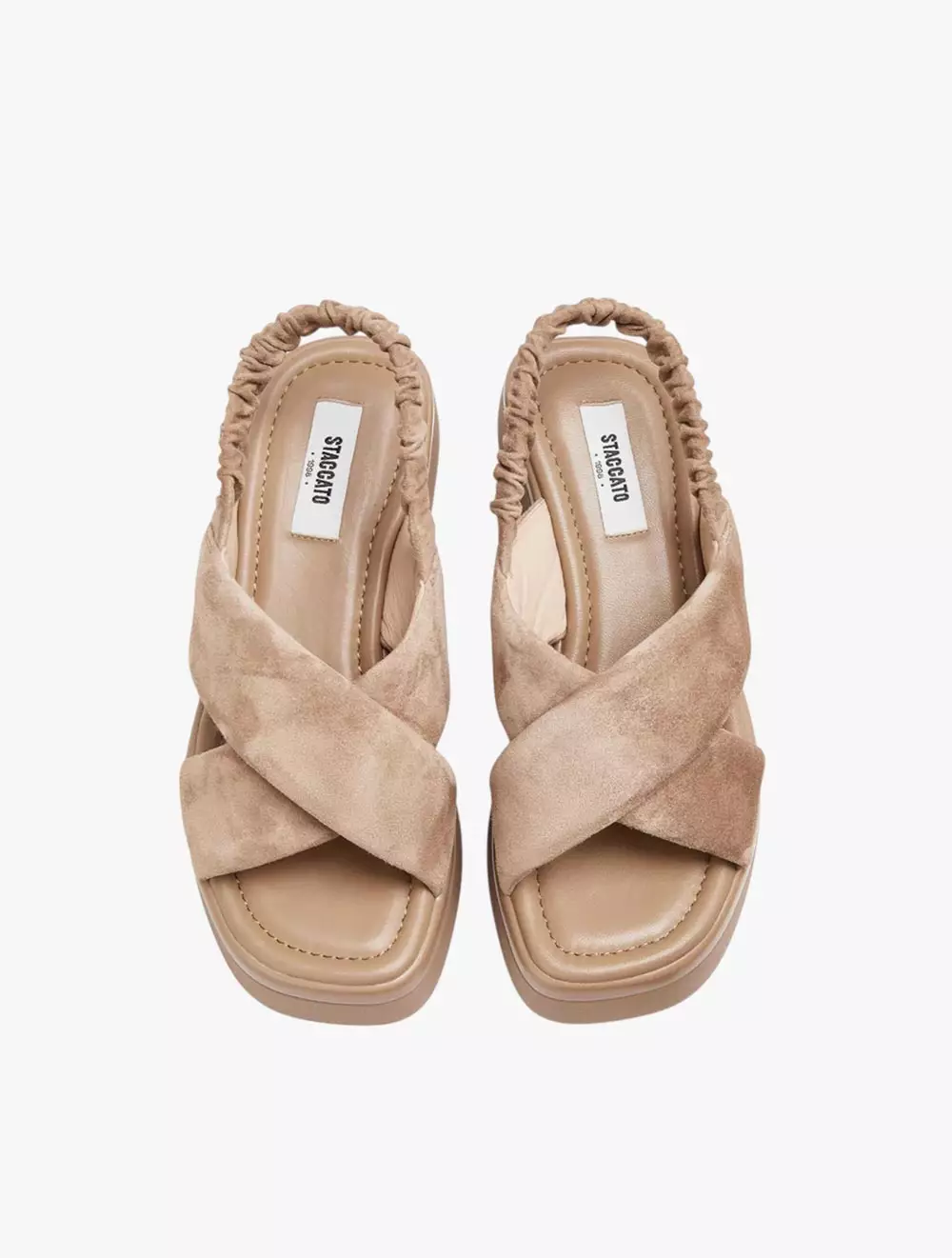 Staccato Women's EI813-AP1 Sandal Wedges - Apricot