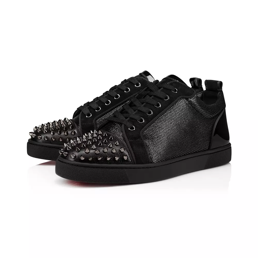 Jual CHRISTIAN LOUBOUTIN Christian Louboutin Louis Junior Spikes 2022 N  Sneakers Black Original 2023