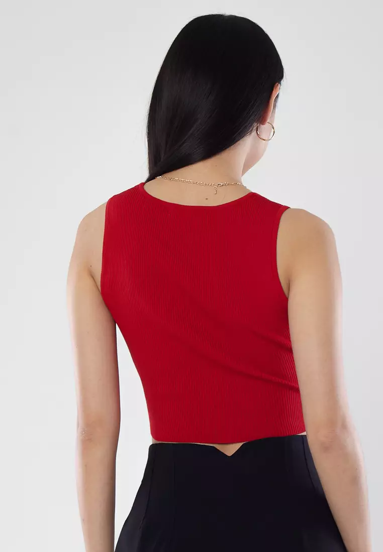 Buy Dressing Paula Sleeveless Overlapping Crop Top Online ZALORA Malaysia