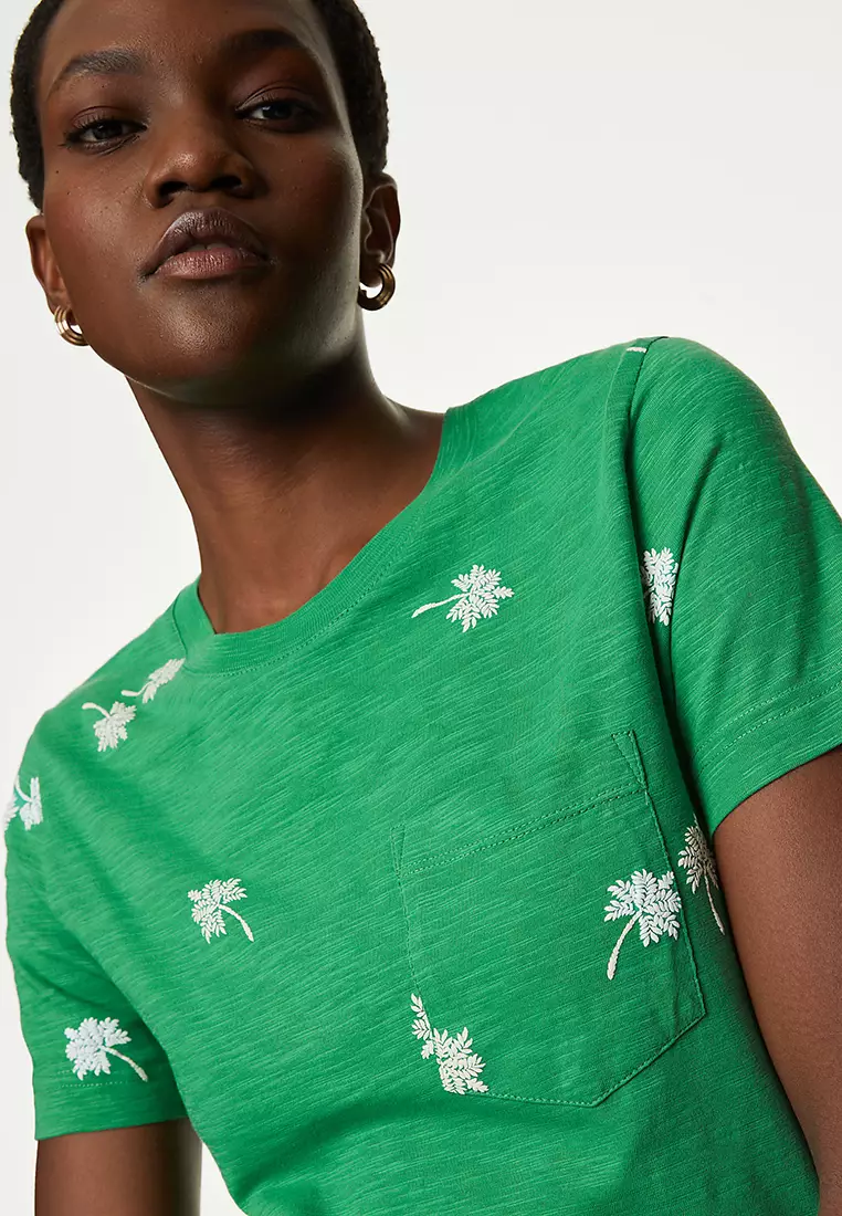 Pure Cotton Printed Pocket Top