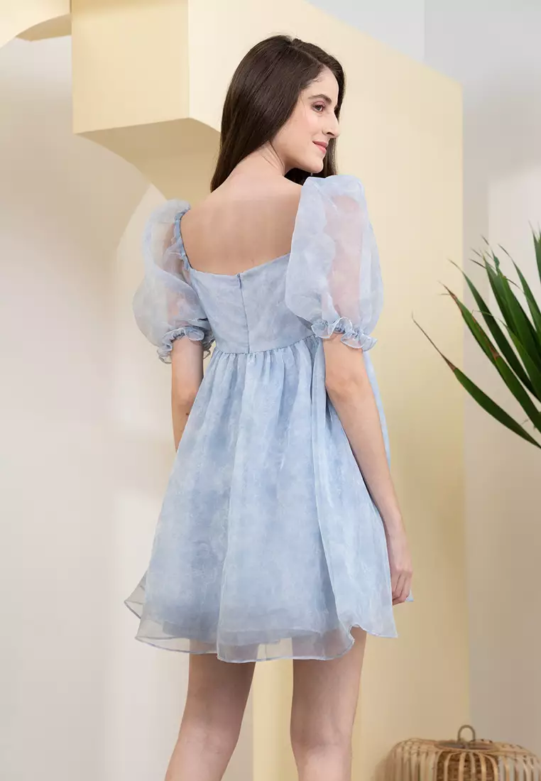 Puff sleeve cheap short dress