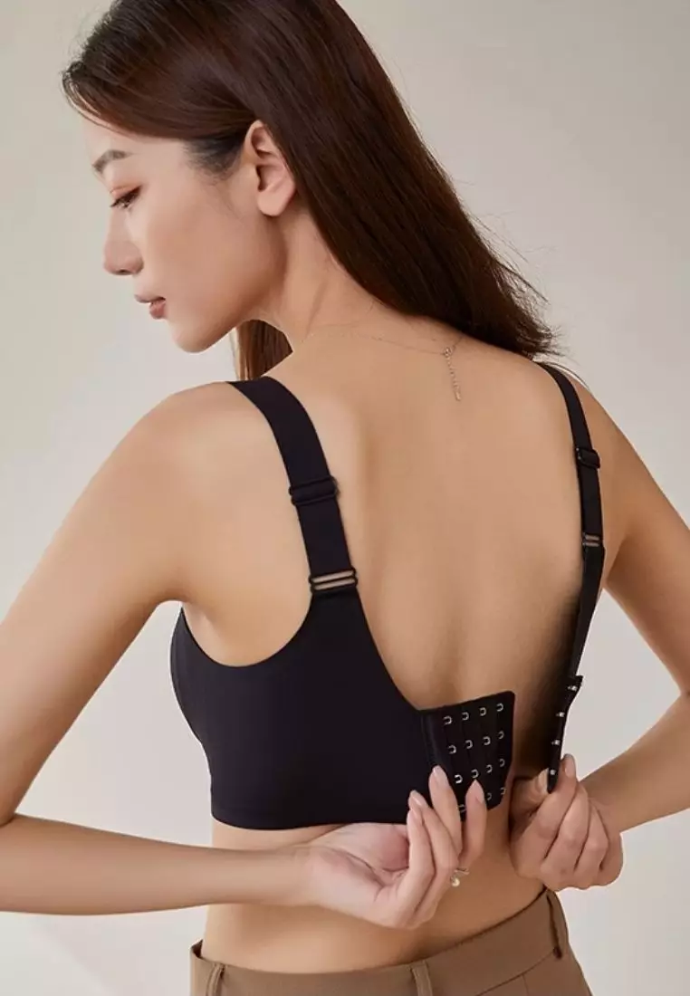 3 Pack Premium Melissa Seamless Wireless Padded Support Bra in Green, Blue and Black