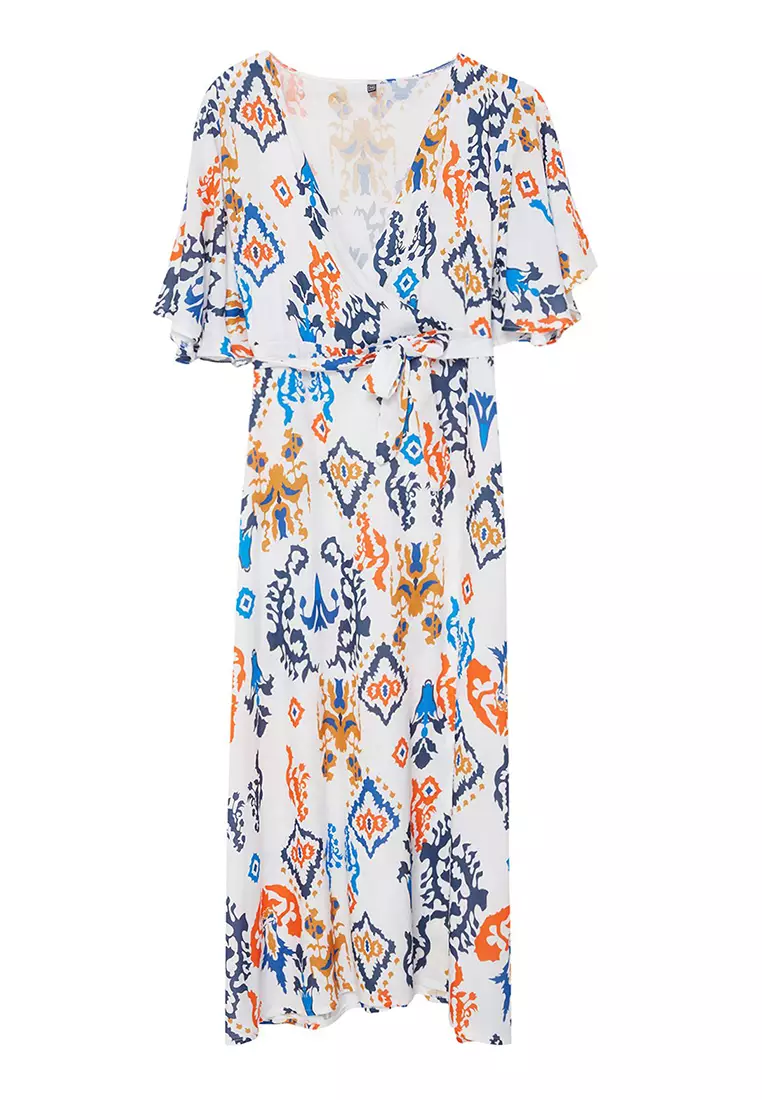 Printed Wrap Dress