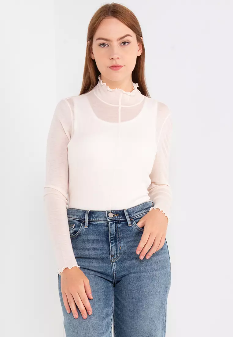 Buy Other Stories Frilled Tight Mock Neck Top 2024 Online
