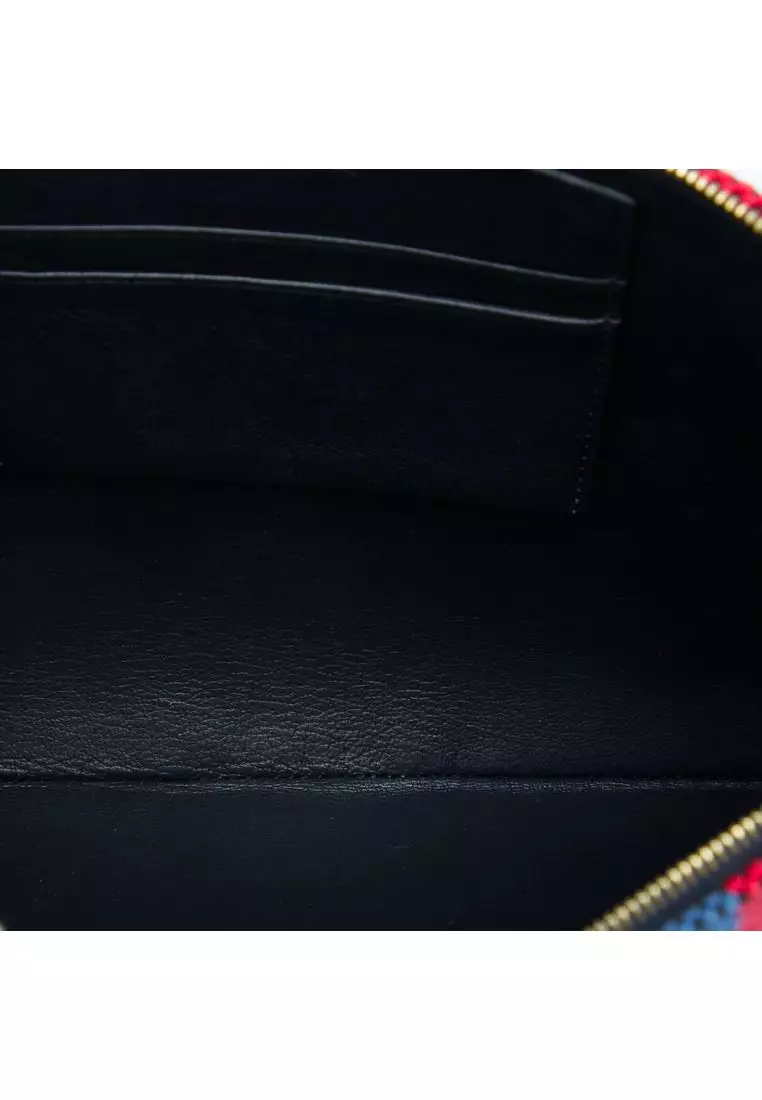 Pre-Loved Celine Canvas Striped Solo Pouch