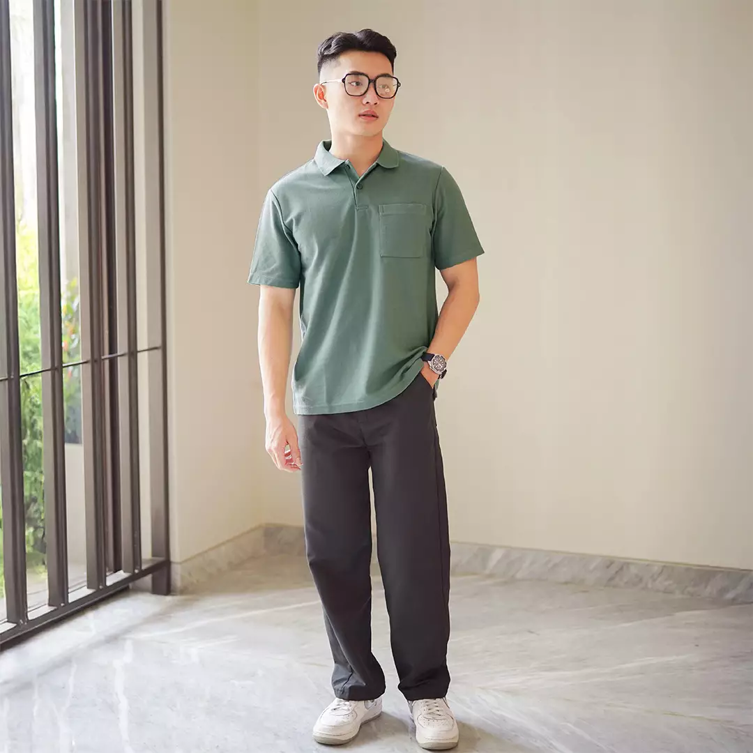 Kale PARKER MINERAL GREEN / Polo Shirt Reguler Fit / Kaos Polo Pria / Kaos Pria / Kaos Kerah