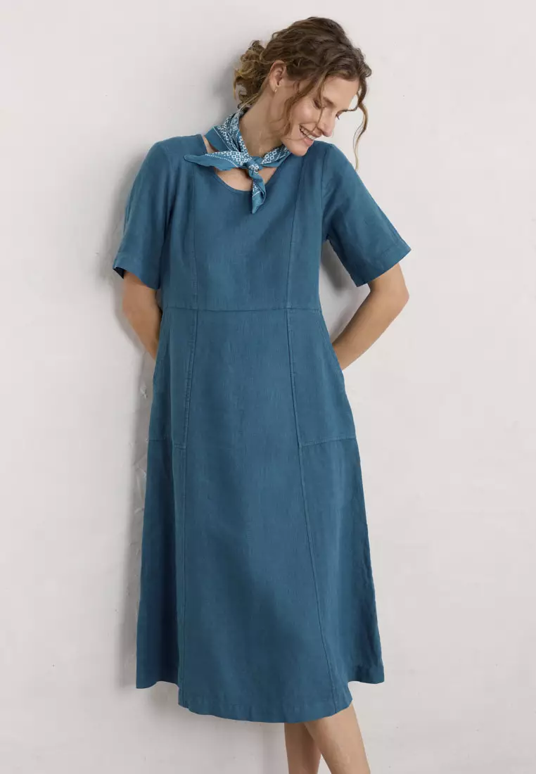 Buy Seasalt Cornwall Seasalt Cornwall Teal Grass Wave Dress 2025 Online ...