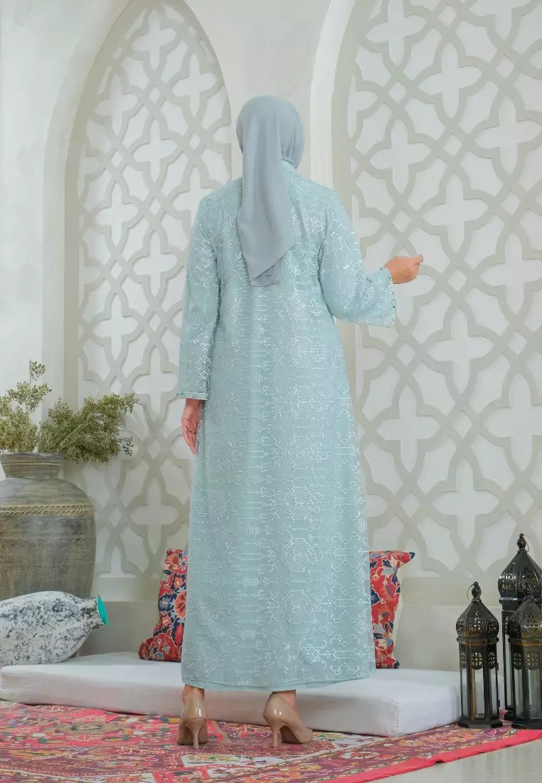 Long Dress Green Mosleem Brokat By Brilliant Girl