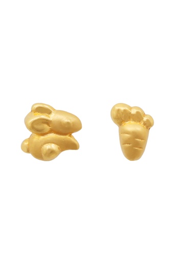 TOMEI gold TOMEI Bunny Chasing Carrot Earrings, Yellow Gold 916 (EE2839-1C) (1.64G) 447BBAC6DC4A6EGS_1