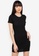 ZALORA BASICS black Basic Short Sleeve Bodycon Dress 9163EAA778B04BGS_1