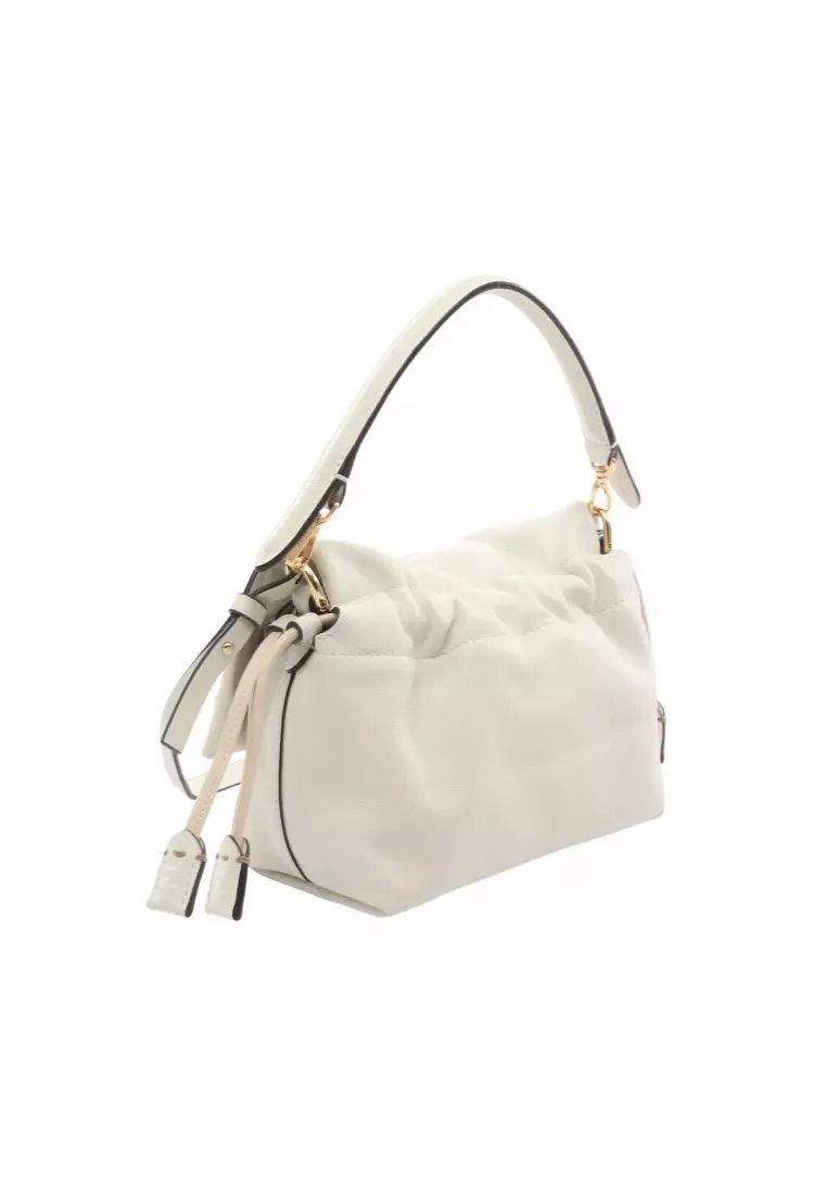 Pre-Loved Fendi Mamma Baguette Small Handbag leather white 2WAY