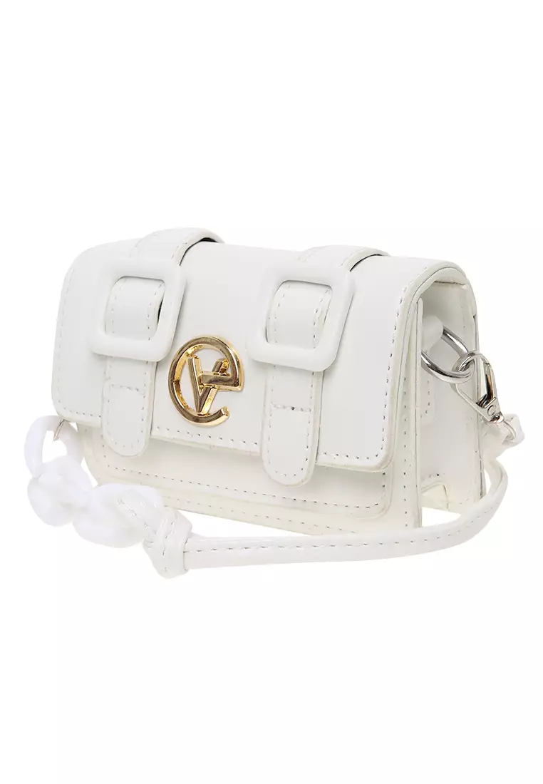 Tas Slempang Cute Design Simple Slingbags Wanita Premium Quality - White