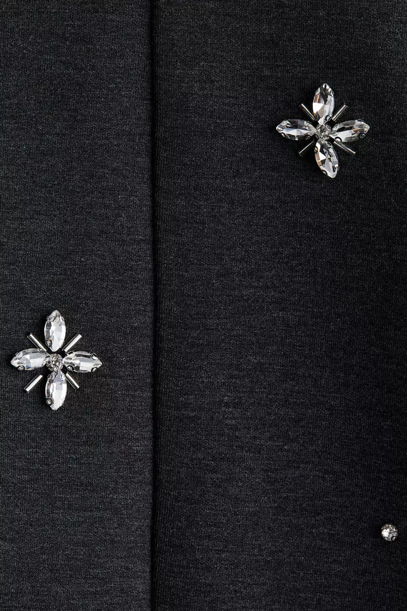 Rhinestone-embellished scuba dress