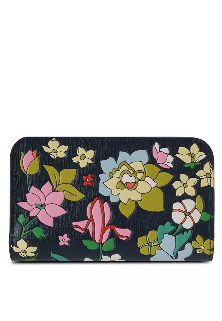 Morgan Flower Bed Embossed Card Case Wristlet