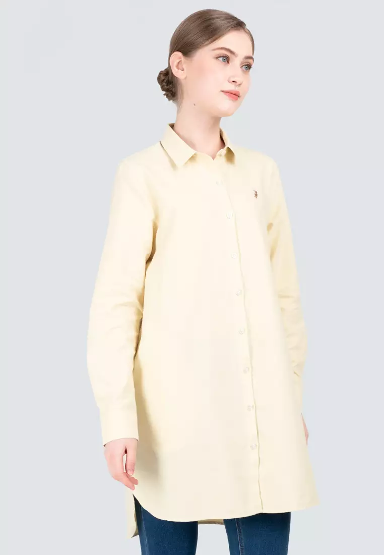 Polo Haus - Women’s Oxford Long Sleeve Shirt Dress WBSD001