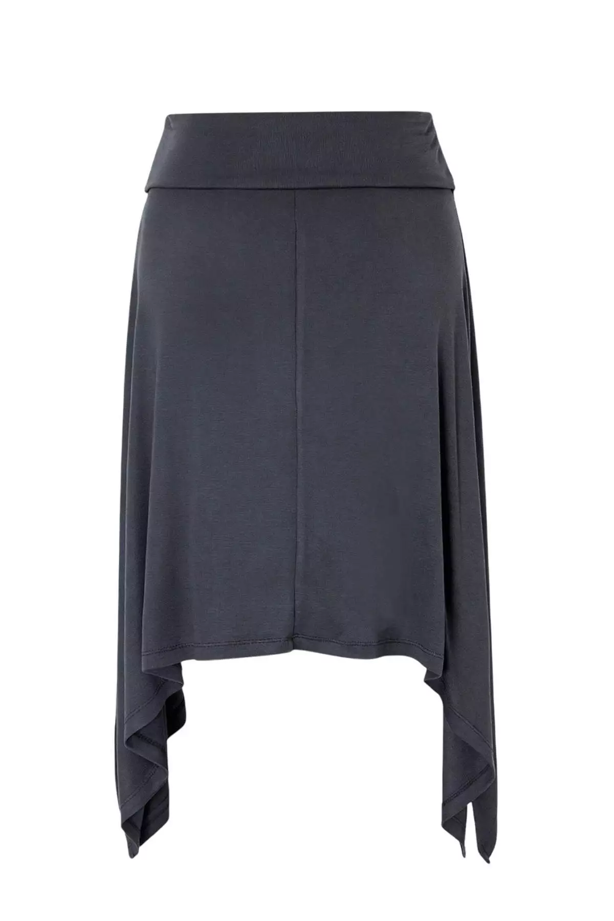 Anthracite Plain A-Line High Waist Midi Premium Soft Knitted Skirt Twoss26Et146
