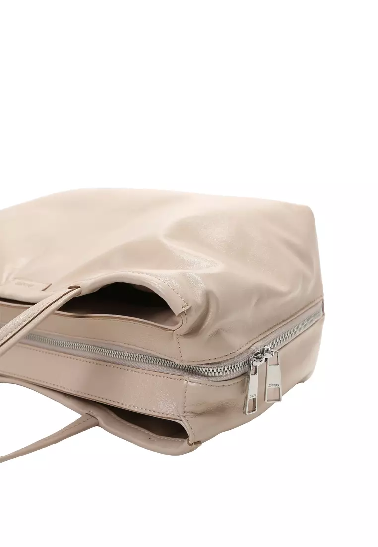 TONA East-West Boston Shoulder Tote Bag II - Milkshake Latte