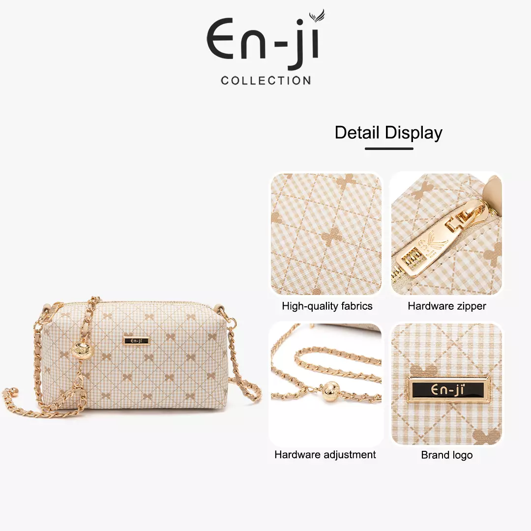 En-ji Kimran Slingbag Wanita Warna Cream