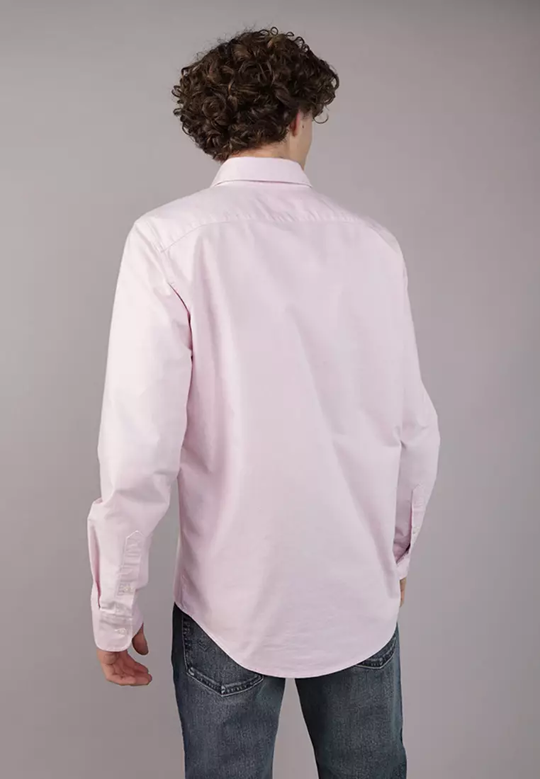 Button Down Solid Oxford W Eagle Shirt