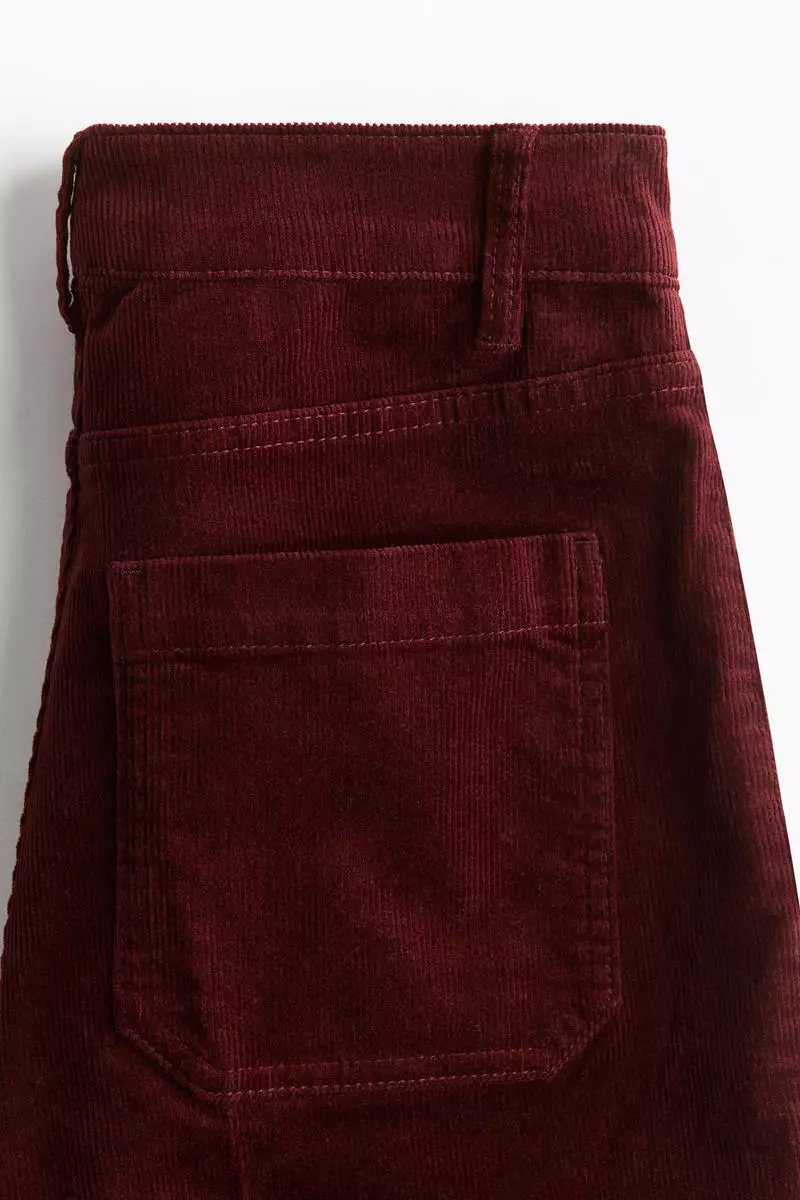 Flared corduroy trousers