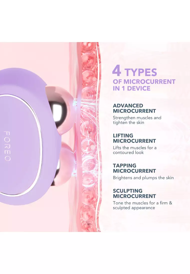 FOREO BEAR 2 Lavender Advanced Lifting & Toning Microcurrent Facial Device - Anti Aging Face Sculpting Tool | Instant Face Lift | Non-Invasive Skin Care Tools