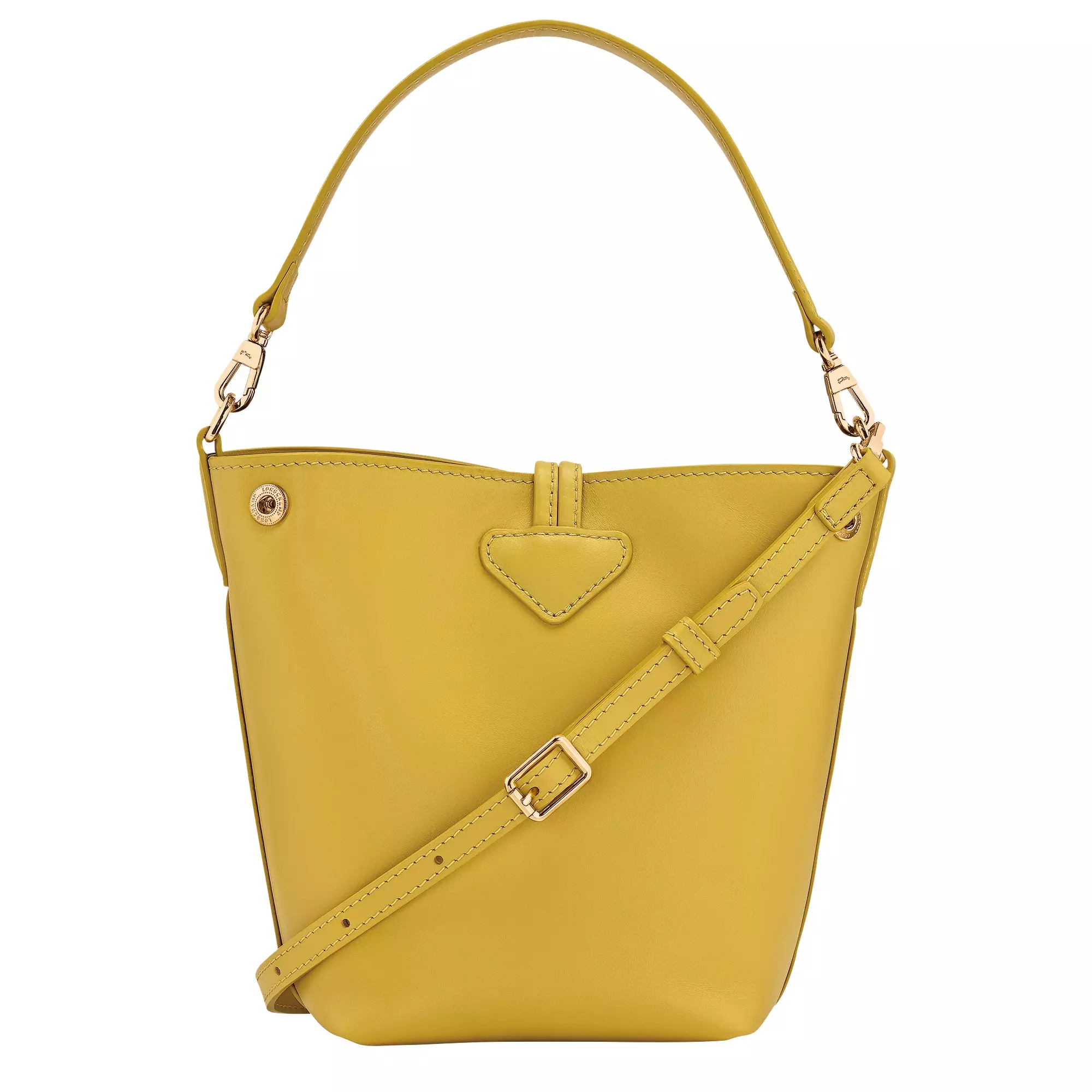 Le Roseau XS Bucket Bag in Leather - Yellow Ginger