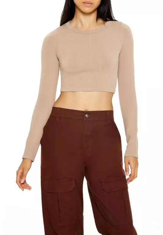 Seamless Long-Sleeve Crop Top