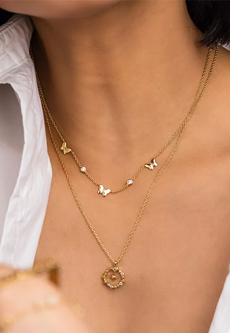 Gold a necklace hotsell charm