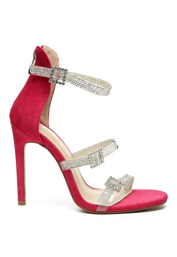 London Rag red Bling Strap High Heeled Sandals in Red 8632FSH407572CGS_1