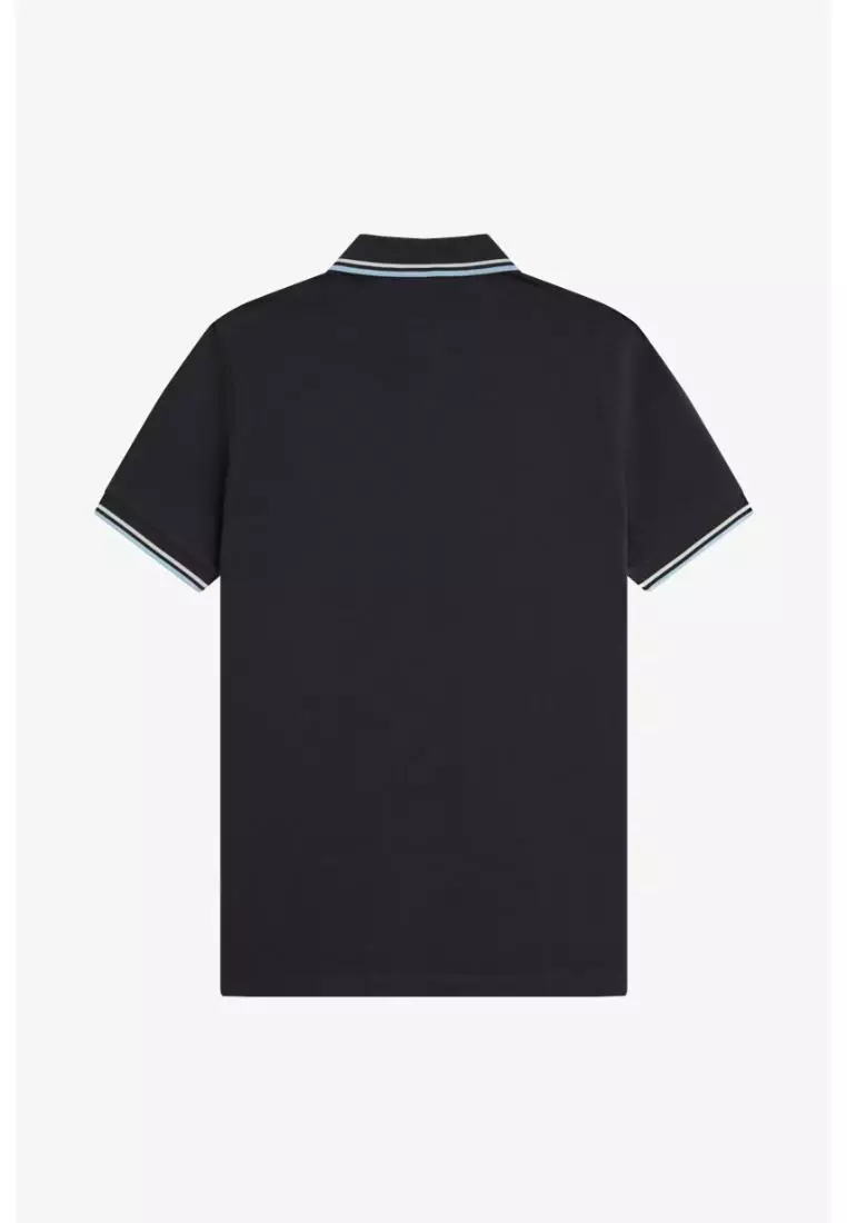Fred Perry M3600 Twin Tipped Fred Perry Shirt (Anchor Grey / Ecru / Ball Boy Blue)