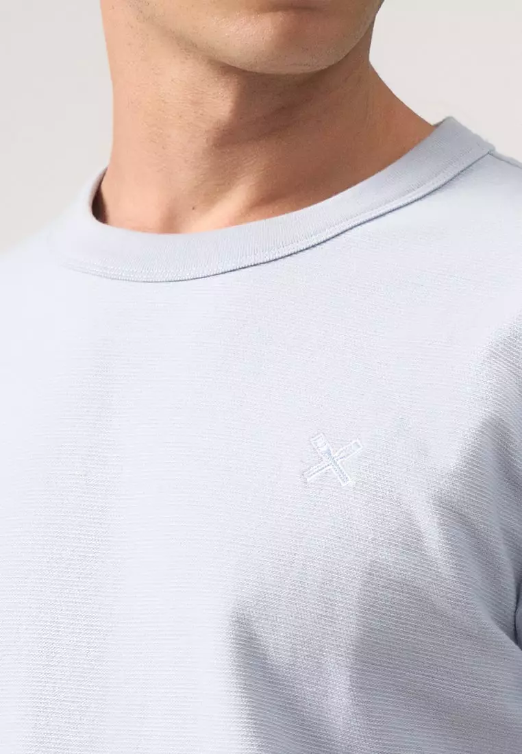 Regular Fit T-Shirt With Neck Binding Finish In Fine Ottoman