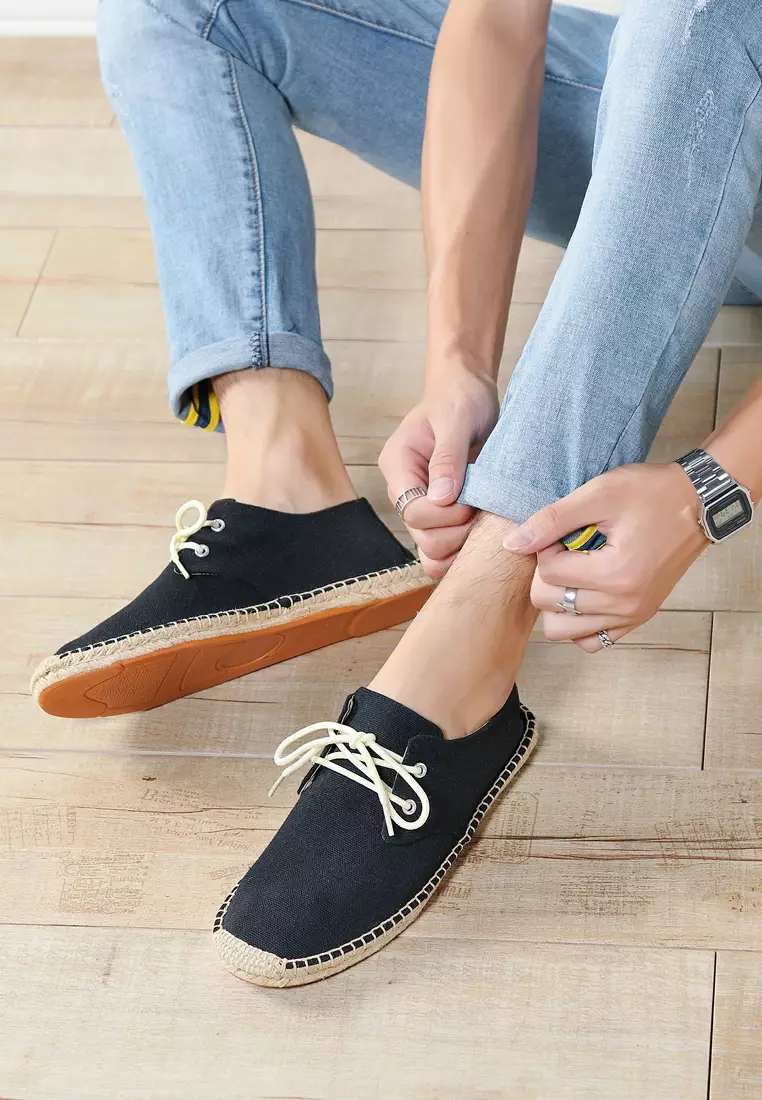 Lace Up Canvas Espadrilles QZ-S55