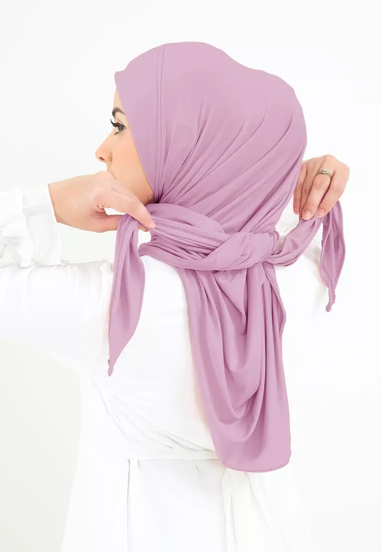 Cotton Bee - Hijab Segitiga Instan Syahira Jersey - Mauve Orchid