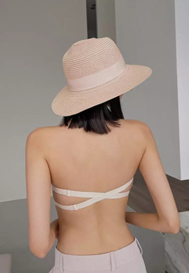 Amber 4 Ways Seamless Non Slip Anti-Slip Padded Push Up Bra in Nude 聚拢无肩带防滑高级内衣