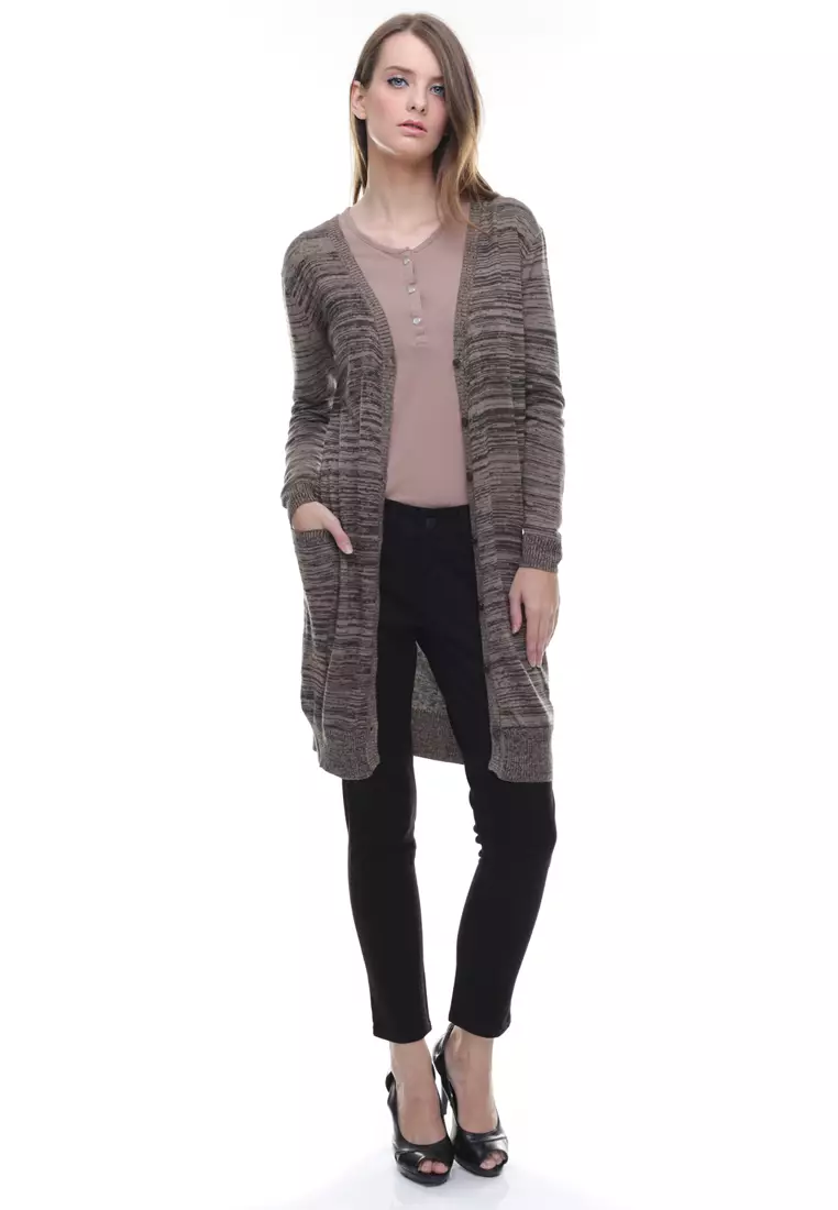 Sweater Wanita - Model Dress - Warna Corak - Coklat