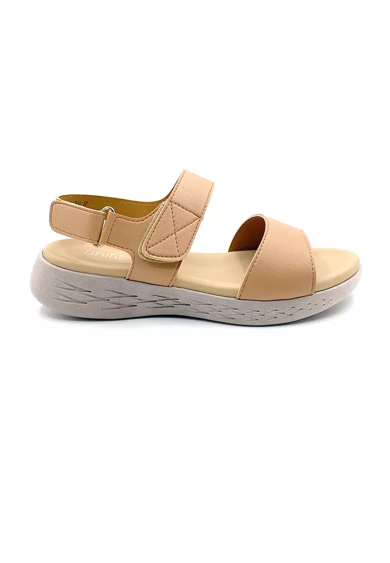 Gold double strap on sale sandals