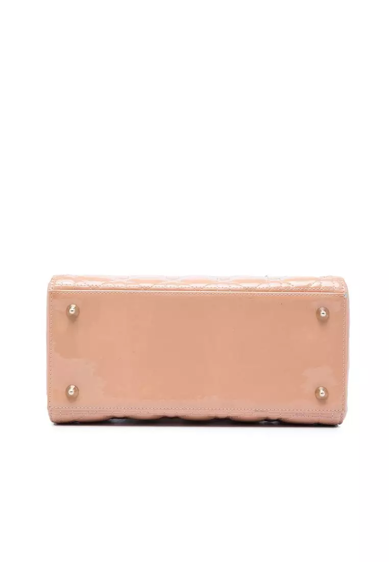 Pre-Loved Dior Medium Patent Cannage Lady Dior
