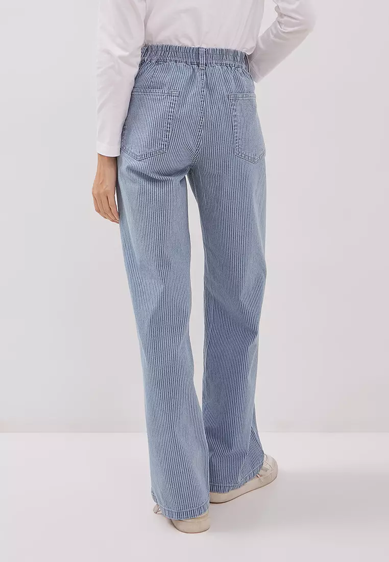 DUST Celana Baggy High Loose Jeans Lunara Light Blue (D.39126)