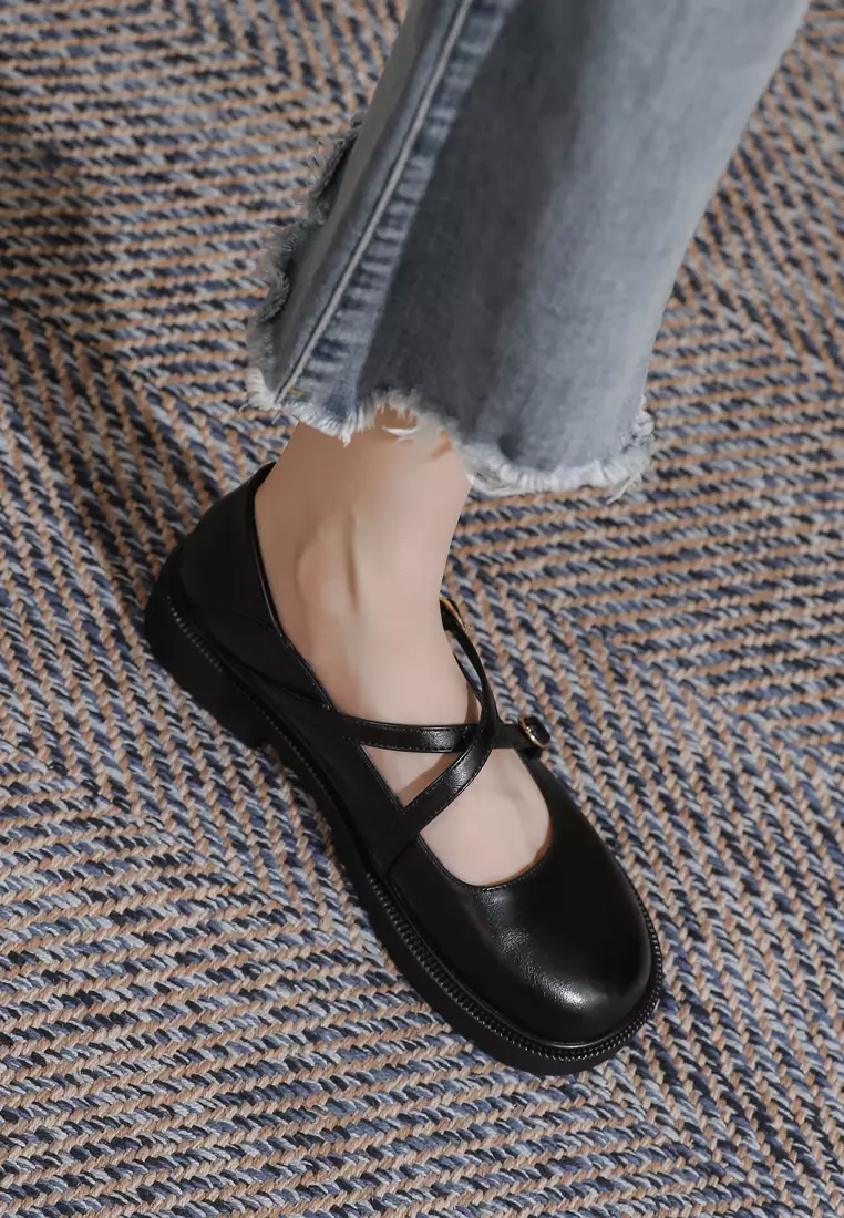 Cross Buckle Strap Mary Jane Shoes WW-T27